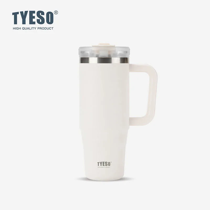Tyeso Stainless Steel Vacuum Flask Double Wall Insulated Thermos Bottle Hot/Cold Travel Mug Leak-Proof Car Coffee Water Bottle