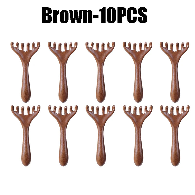 Sandalwood Five Claw Meridian Massage Comb Traditional Chinese Medicine Anti-Hair Loss Head Massage Tool Makeup Essentials