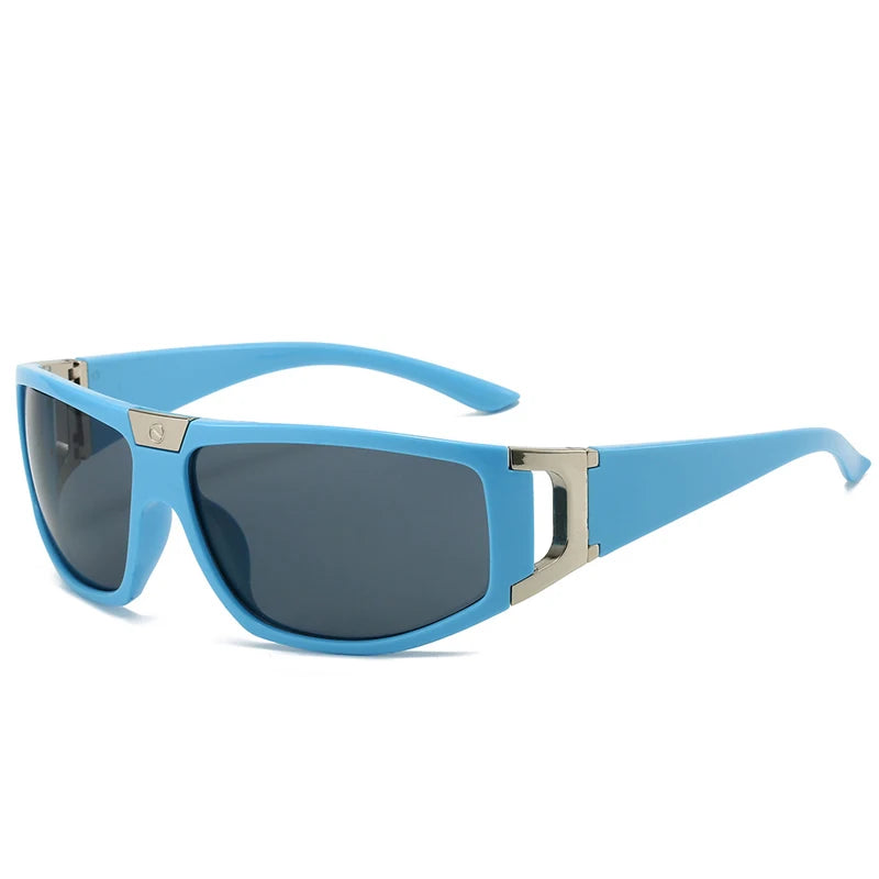 2025 New Men's Y2K Punk Rectangle Sunglasses Outdoor Cycling Sports Sun Glasses Women Vintage Shades Trendy Goggle Eyewear 2000S