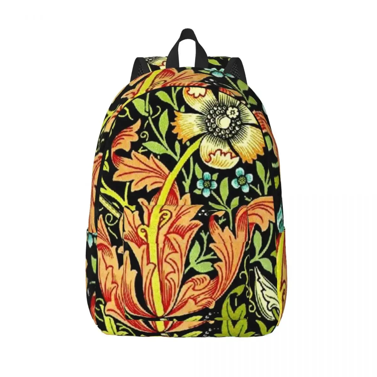 William Morris Art Canvas Backpacks for Women College School Students Bookbag Fits 15 Inch Laptop Floral Textile Pattern Bags