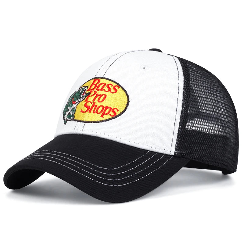 bass football baseball caps Men and women outdoor casual hip-hop Summer sunshade breathable mesh cap