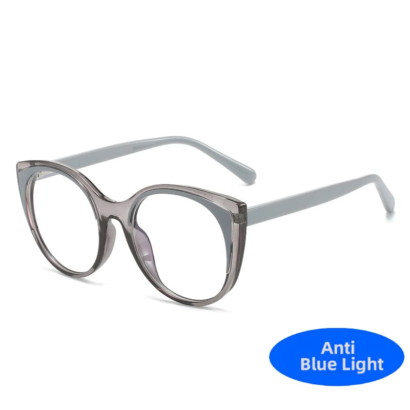 High Quality TR90 Computer Glasses Frame Women Men Anti Blue Light Cat Eye Eyewear Blocking Glasses Optical Spectacle Eyeglass