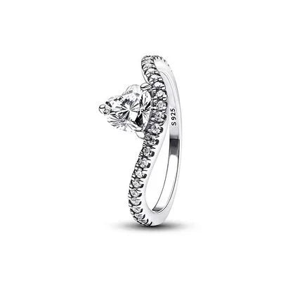 925 Silver Moissanite Diamond Rings Sparkling Luxury Gem Pearl Simple Couple Bow Valentine's Day fit Women's Fine Jewelry Gift