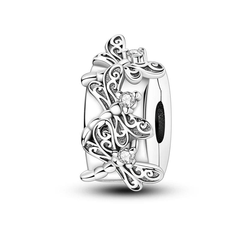 New Original Charms Beads Pendant 925 Silver Sterling Dog Cat Firefly Butterfly Dragonfly Charm For Woman Fashion Jewelry Making