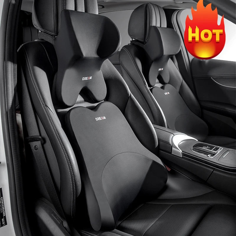 Car Lumbar Support Headrest Neck Pillow Support Universal Soft Neck Pillows Cushion Car Memory Foam Lumbar Pillow Back Support - Madeinsea©