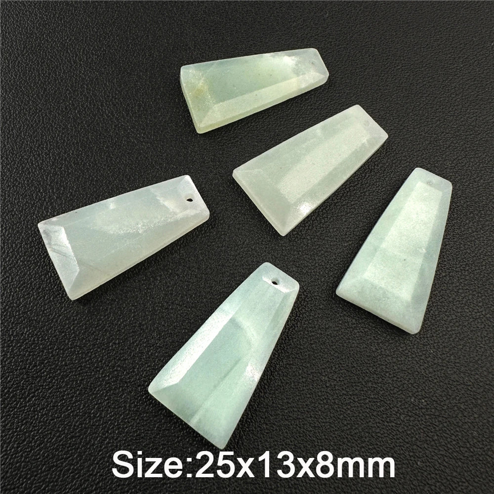 Natural Trapezoid Shape Stone Pendant High Quanlity Amethysts Labradorite Quartzs Charms Bead For Necklace Earrings DIY Handmade - Madeinsea©