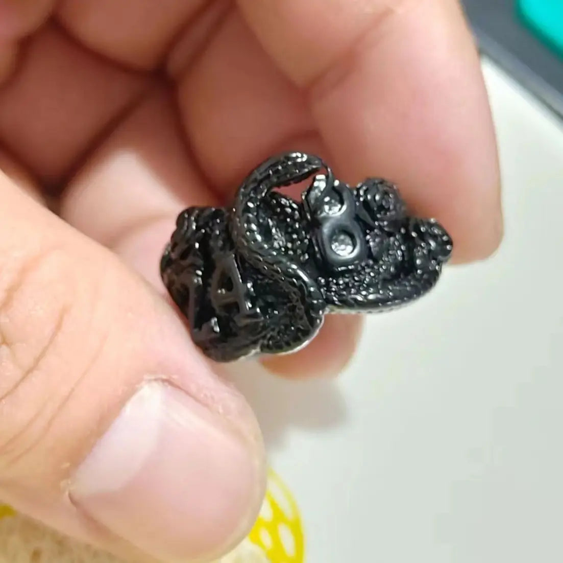 Retro Black Mamba Kobe 24 8 Ring For Men Punk Gothic Rock Hiphop Open Ring Handmade Jewelry Bikers Accessories Basketball Gift