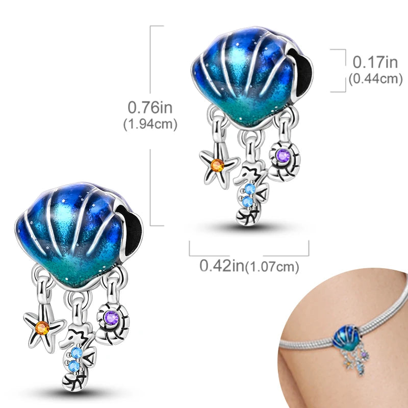 925 Sterling Silver Pendant Charms Feather Dreamcatcher Charm Bead For Original Charm Bracelet Necklace Bead DIY Jewelry Gift
