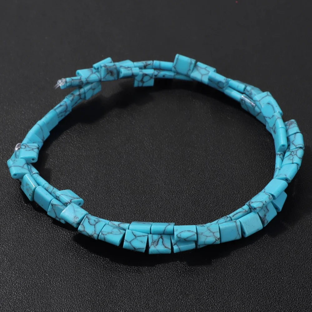 5MM Double Hole Square Bead Natural Tiger Eye Quartzs Imperial Jaspers DIY Beads For Jewelry Making Bracelet Necklace Handmade