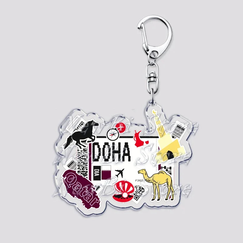 Hot Boarding Pass Keychains for Accessories Bag  NEW YORK TOKYO SEOUL PARIS LONDON Travel Souvenir Tickets Keyring Friends Gifts
