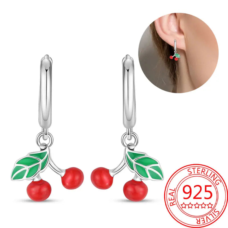 Hot Sale Bee Earrings For Girl Lovely Yellow Black Dancing Bee Happy S925 Hoop Earrings Birthday Gift Silver Jewelry