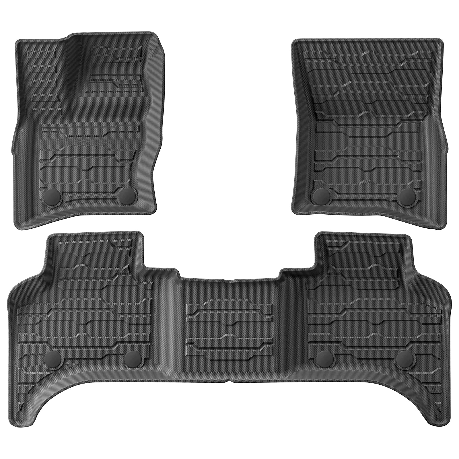 for Land Rover Defende 110 2020-2024 Car Floor Mats Cargo Liner Trunk/Backrest Mat TPE 3D All-Weather Accessiories Black