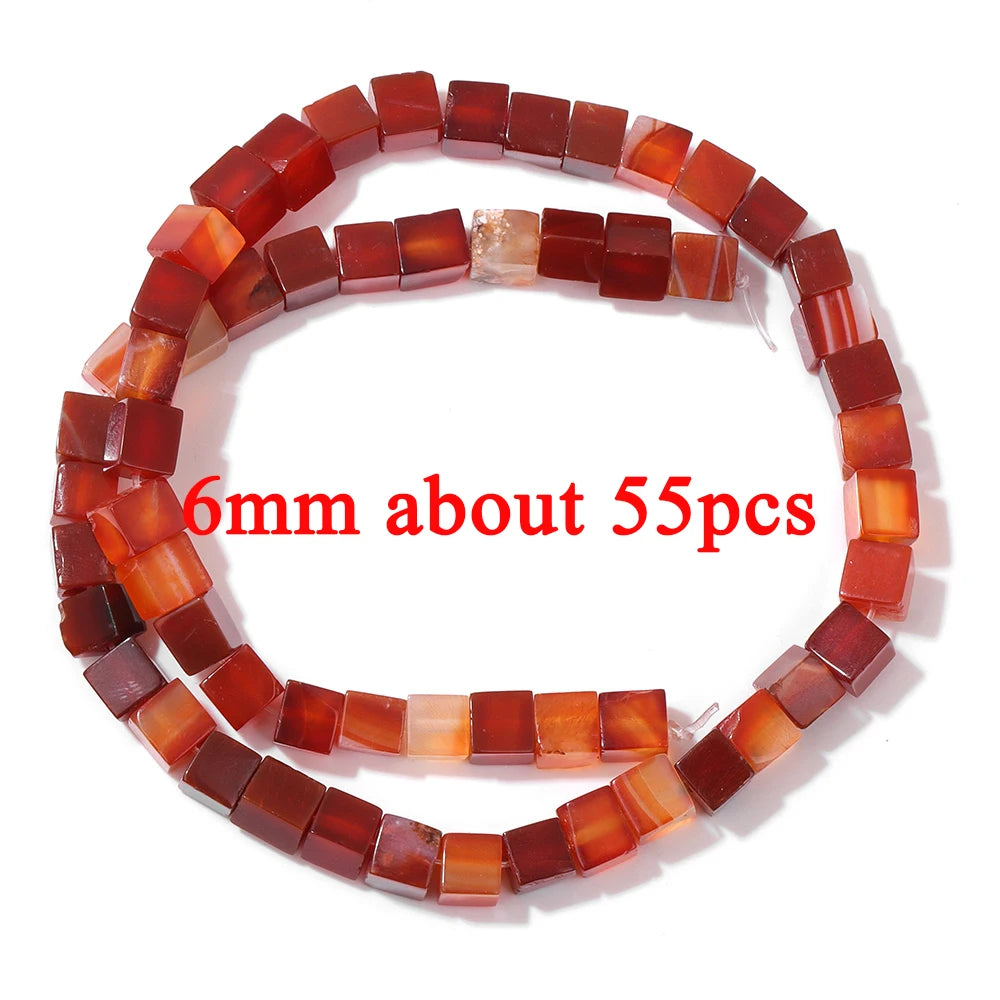 Wholesale Natural Red Carnelian Stone Bead Round Rondelle Coin Agat Loose Spacer Beads For Jewelry Making Bracelet Necklace DIY