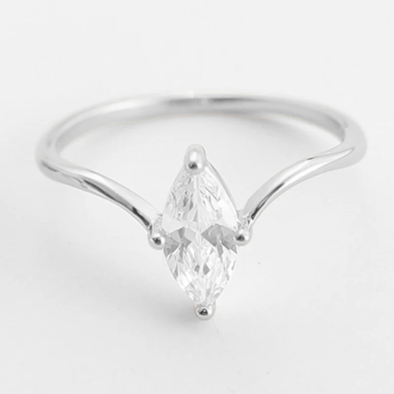 Navisafira S925 Marquise Moissanite Rings, 1/2/3 Carat Options, Gold & Silver Colors, Elegant Double Band Design