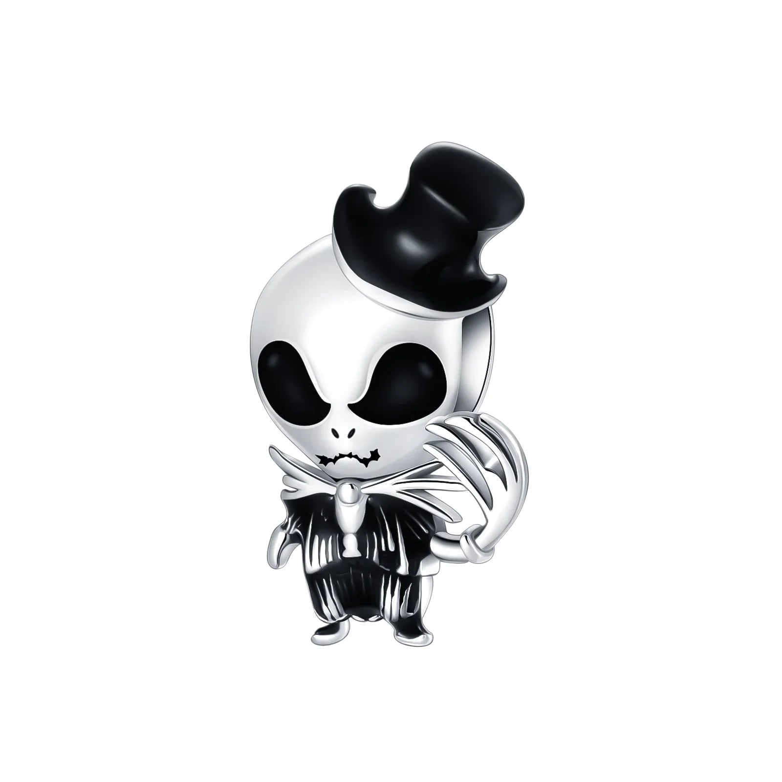 Halloween Charms 925 Sterling Silver Black Skull Bat Pumpkin Pendant Fit Original Bracelet Charm Beads Necklace DIY Fine Jewelry