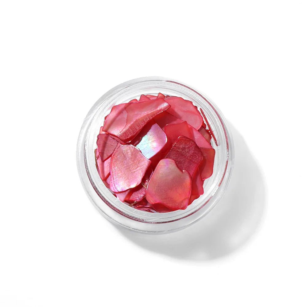 Unregelmäßige Abalone-Fragmente, Splitter, Kiesel, Muschelglitzerflocken für Nagelkunstdekoration, DIY-Charm-Maniküre-Accessoires