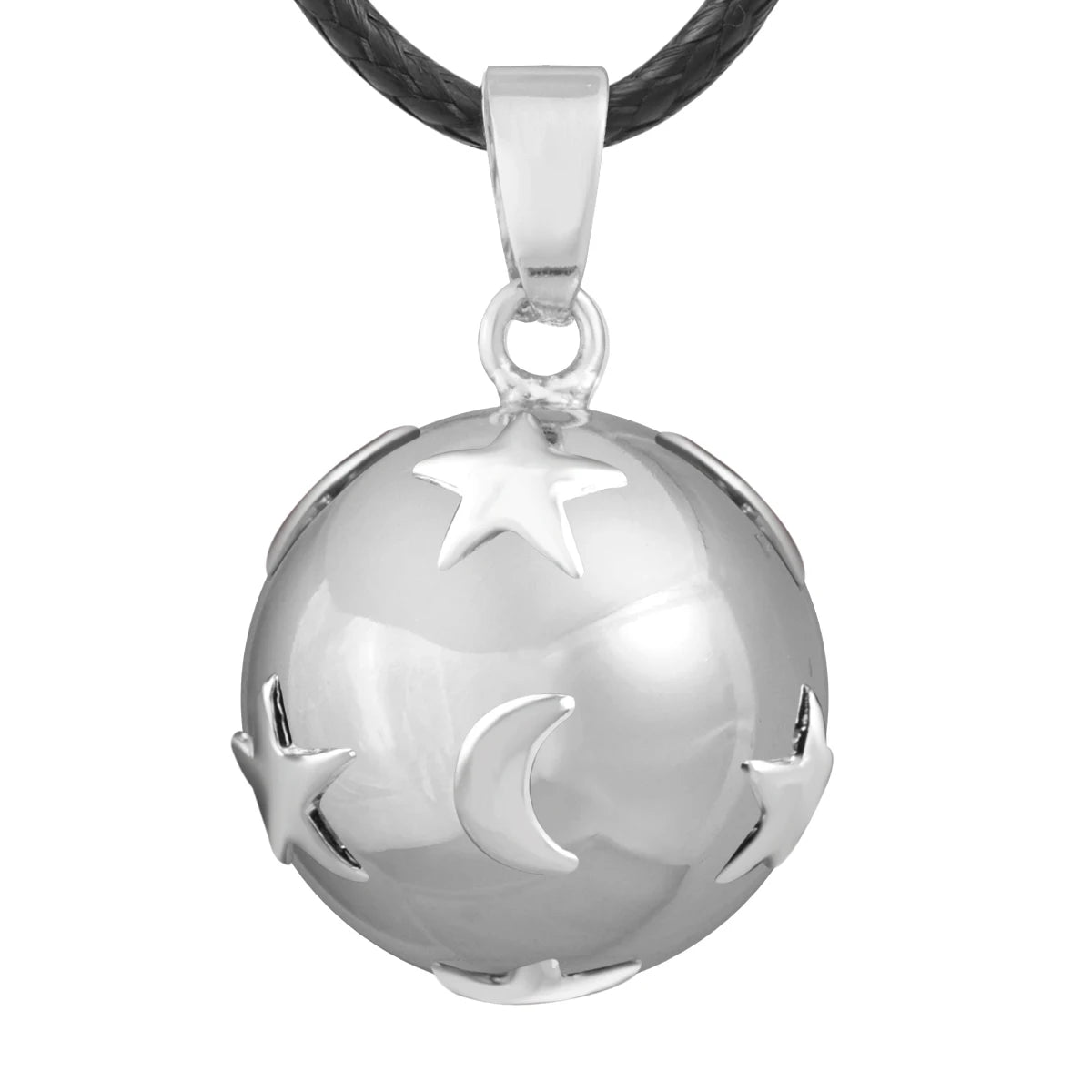 Eudora Bola de Grossesse Necklace Star Moon Angel Caller Musical Bell Pendant DIY Maternity Jewelry for Pregnant Women Gift