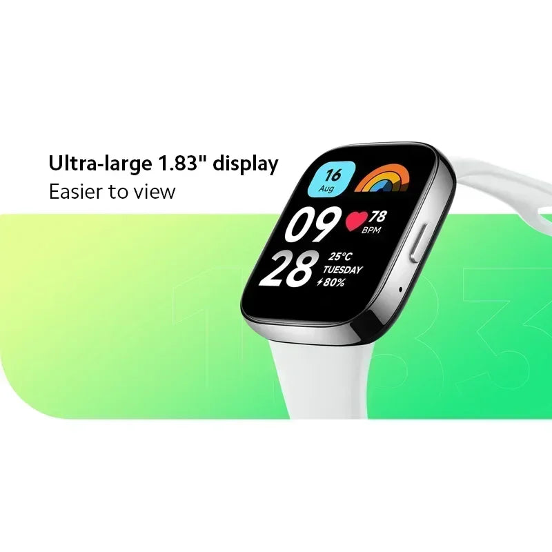 Xiaomi Redmi Watch 3 Active1.83'' LCD Display Blood Oxygen Heart Rate Bluetooth Voice Call 100+ Sport Modes - Madeinsea©