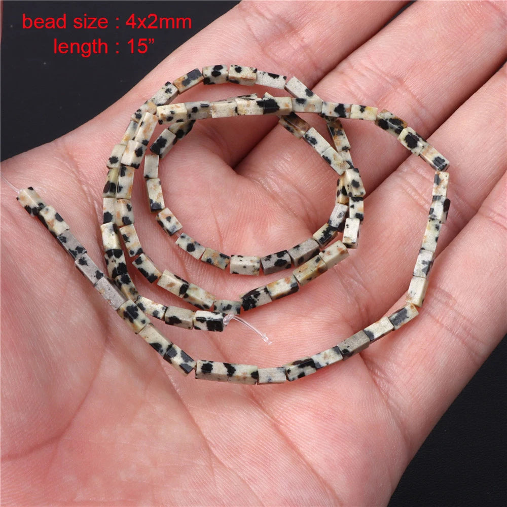 New Arrival Dalmation Jaspers Stone Bead Natural Spotted Stone Various Shape Loose Spacer Beads DIY Handmade Jewelry Accessories