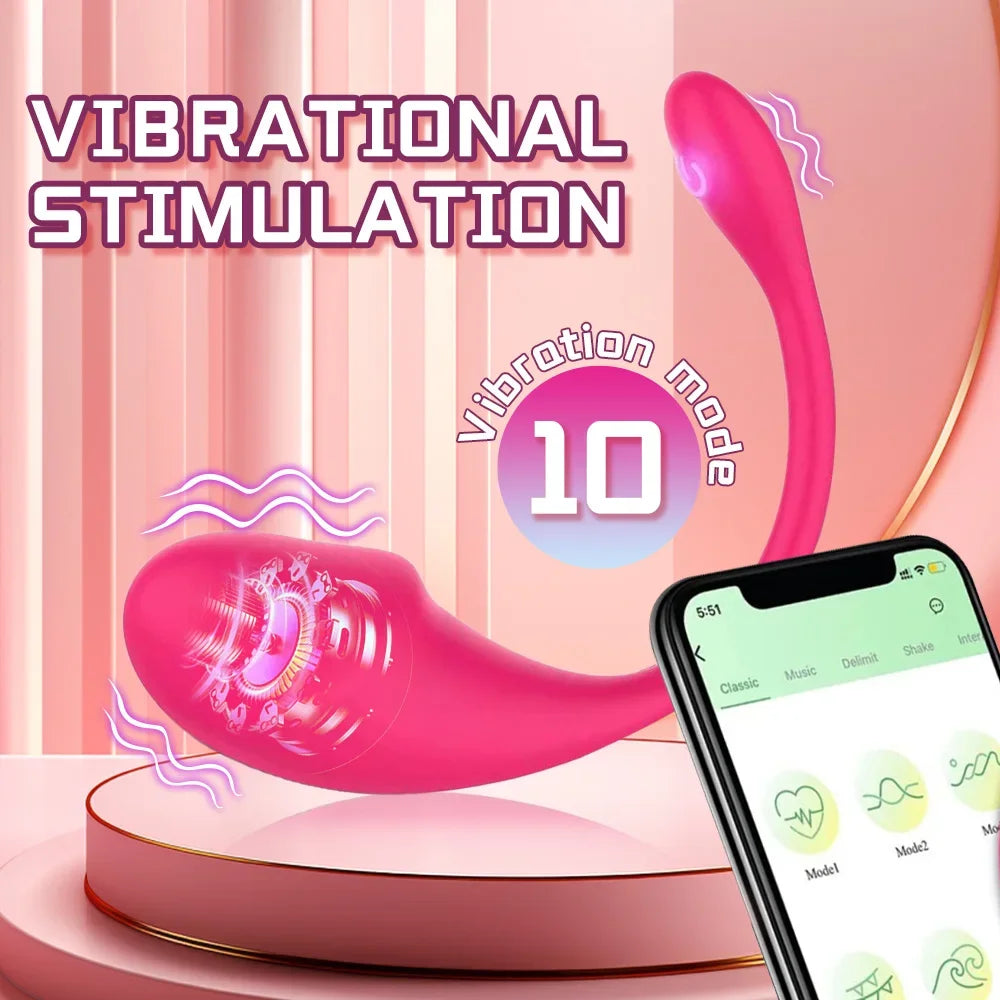 Wireless Bluetooth G Spot Dildo Vibrator for Women APP Remote Control Wear Vibrating Egg Clit Female Vibrating Panties Sex Toys