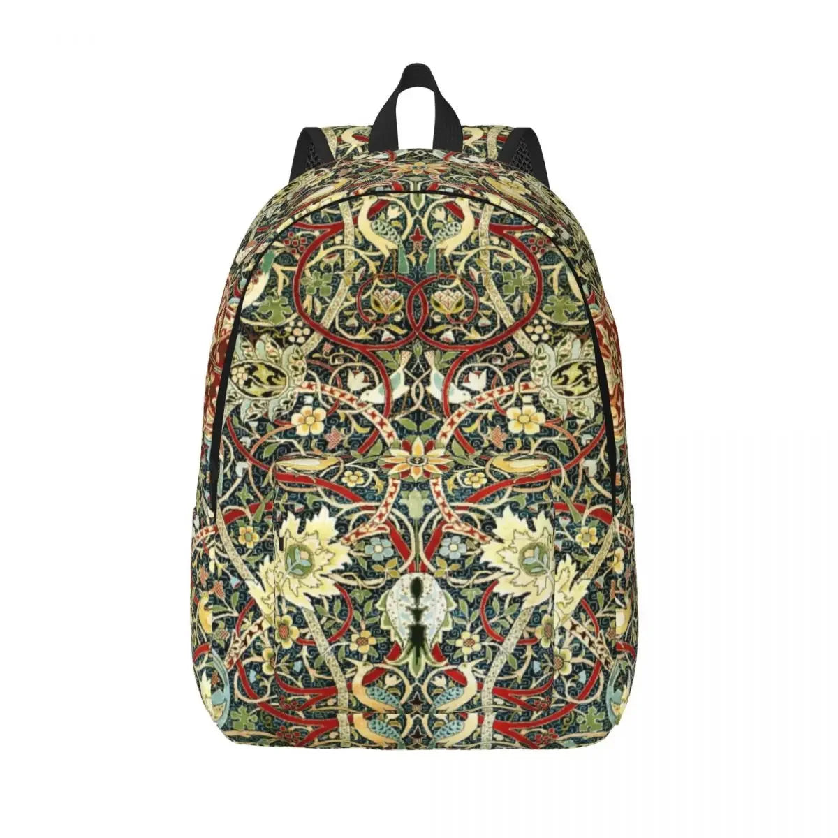 William Morris Art Canvas Backpacks for Women College School Students Bookbag Fits 15 Inch Laptop Floral Textile Pattern Bags