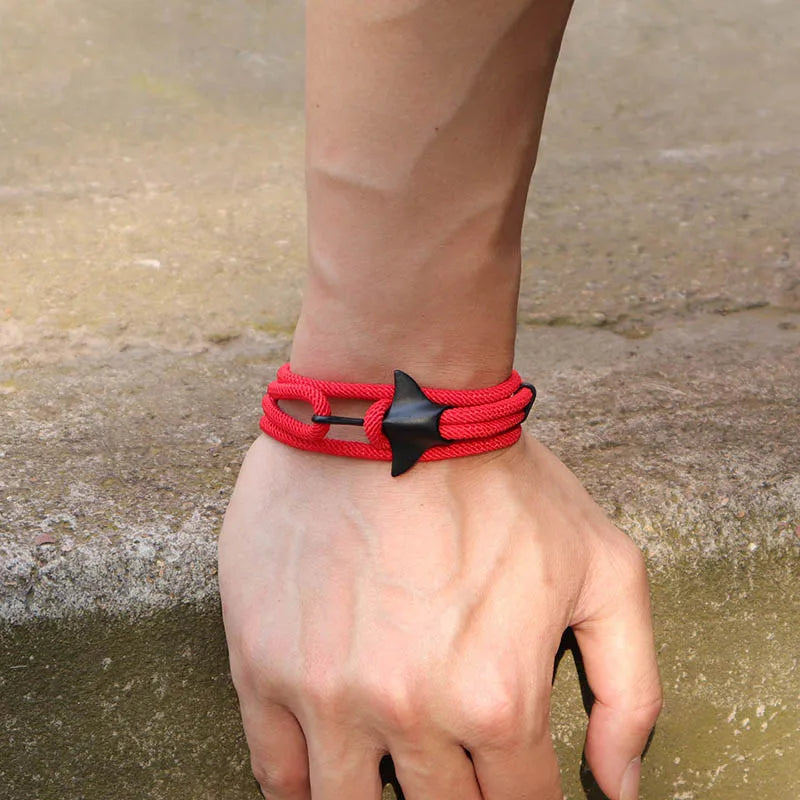 Bohemia Manta Rays Bracelet Men Marine Life Nautical Braslet Mulrilayer Rope Braclet Animal Jewelry Wristband Beach Accessories