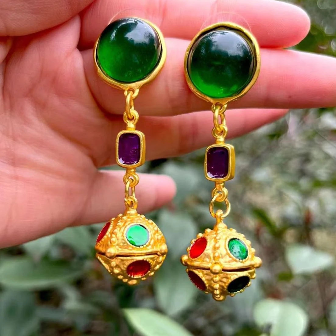 Zvoijio New Sweet Temperament Wave Dot Leaf Flower Earrings