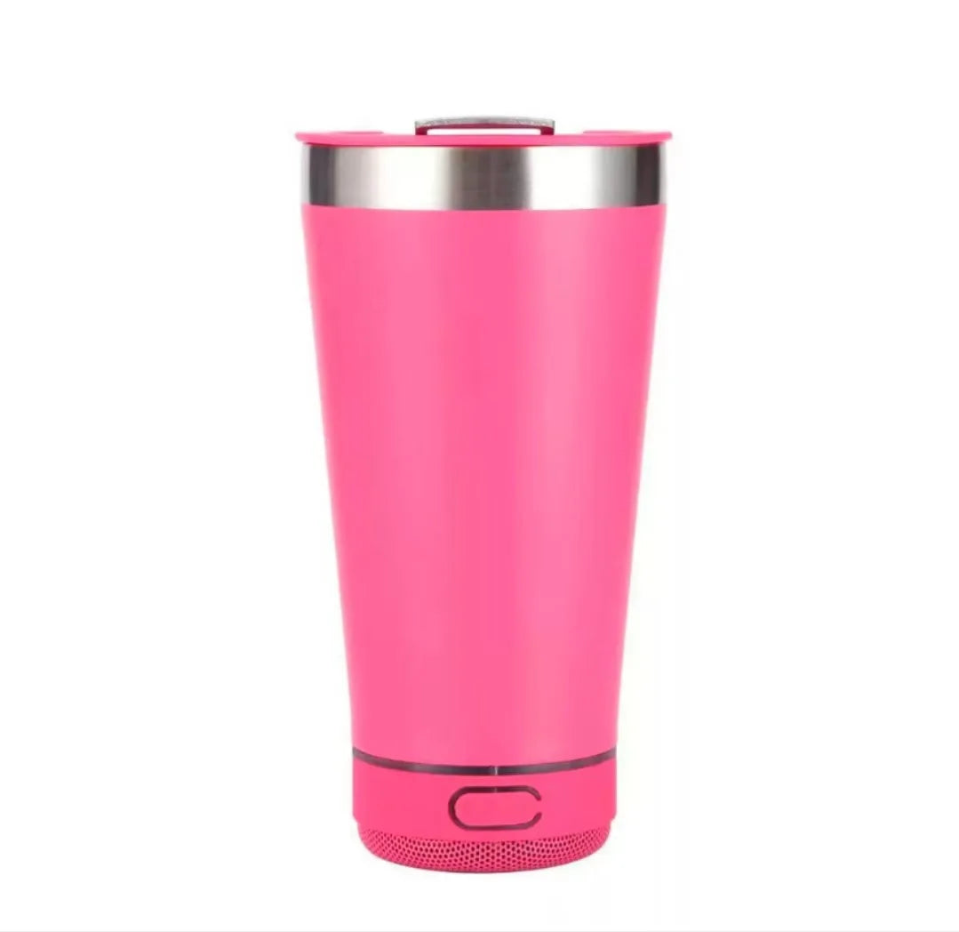 16oz smart bluetooth speaker car portable car cup creative bottle opener stainless steel thermos cup