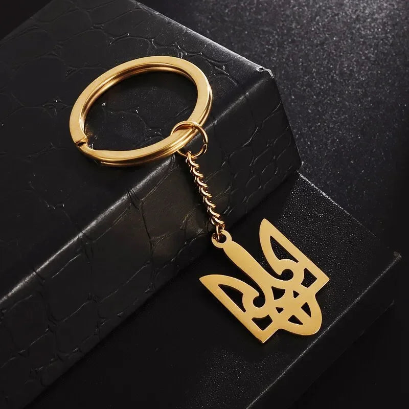 Retro Neptune Poseidon Trident Necklace Ukraine National Emblem Pendant Men\\\\\\'s Fashion Cool Trendy Jewelry Accessories