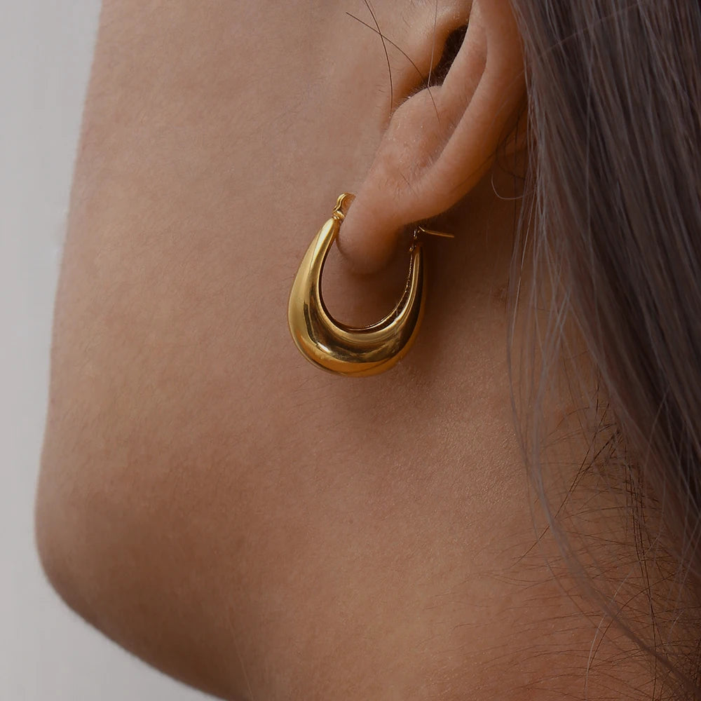 Stainless Steel Hoop Earrings For Women