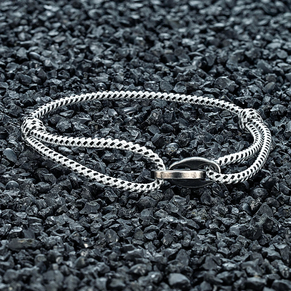 MKENDN Punk Style Surfer Bracelet Men Women Handmade Boho Summer Festival Jewelry Waterproof Cotton Chain Link Bracelet Gift