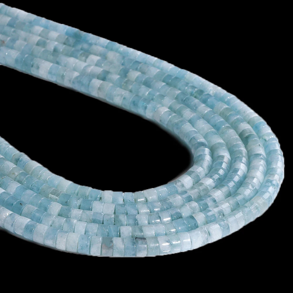 Natural Turquoises Stone Bead Blue Rondelle Cube Shape Loose Spacer Beads For Jewelry Making DIY Necklace Bracelets Accessories - Madeinsea©