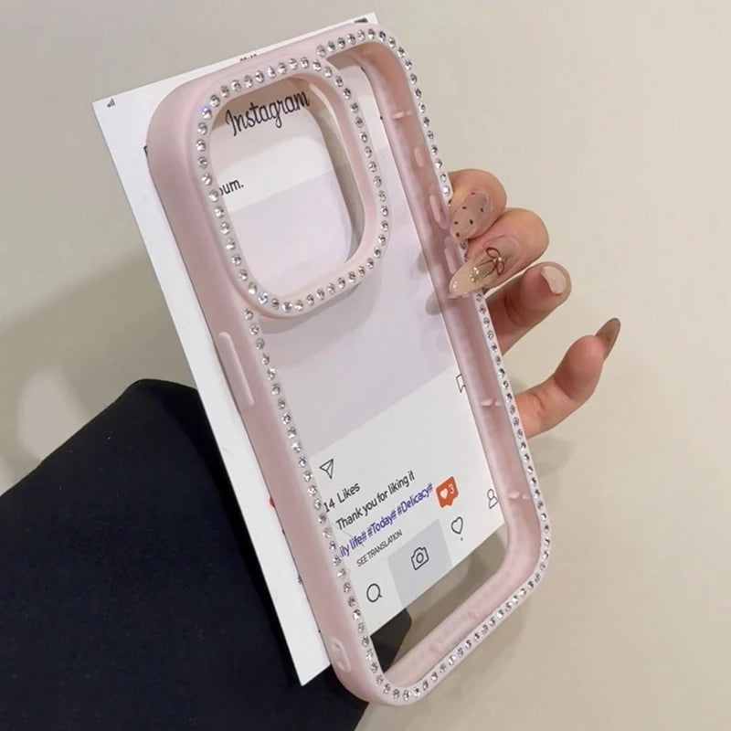 Luxury Bling Rhinestone Diamond Phone Case For iPhone 17 16 Pro Max Cases iPhone 15 14 13 12 11 ProMax Plus Air Shockproof Cover - Madeinsea©