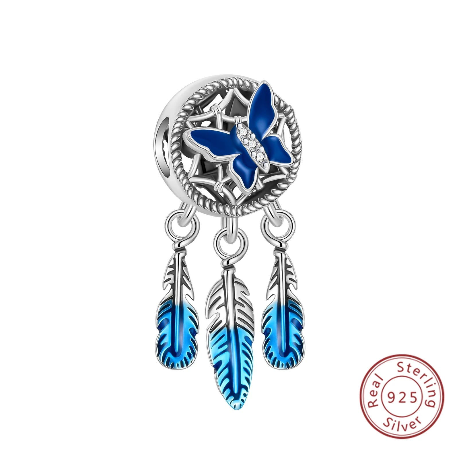 Breloque en argent sterling 925 représentant la lune, l'étoile, l'avion, l'espace, série bleue, compatible avec les bracelets Pandora originaux, bijoux à offrir