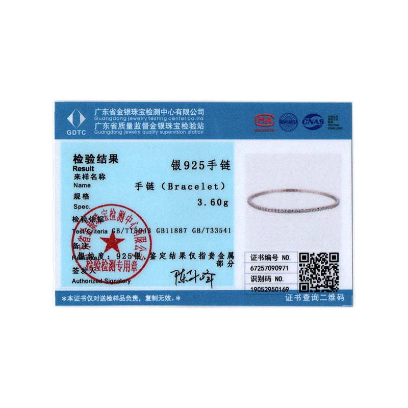 WOSTU 925 Sterling Silver Luxury Full-Pavé Bracelet zircons Sparkling Pull-and-adjust Bangle For Women Wedding Gift Fine Jewelry