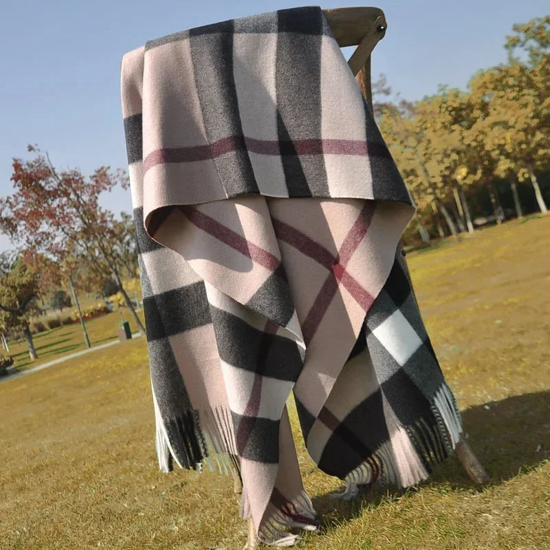 Winter Women's Scarf Luxury Brand British Classic Print Lattice Soft Female Cashmere Scarves Shawl Pashmina Checkered Shawls - Madeinsea©