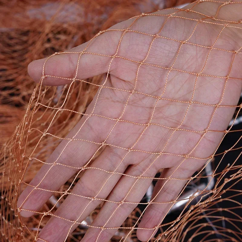 Lawaia Wurfnetz mit Stahlanhänger, Nylon-Geflechtschnur, Handwurf-Fischernetz mit großem blauen Kunststoffring