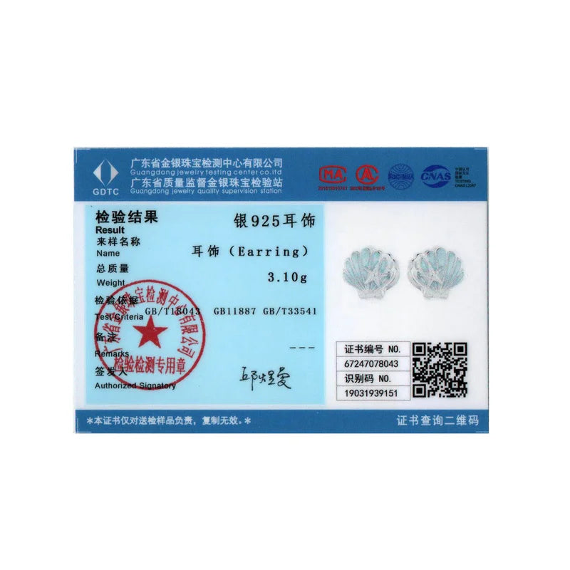 BISAER Boucles d'oreilles créoles en argent sterling 925 en forme de tortue coquillage bleu Boucles d'oreilles à tige en forme d'étoile de mer pour femmes Fête sur la plage Bijoux fins Cadeau