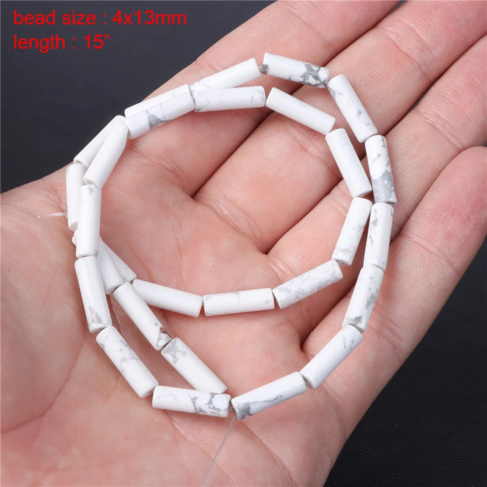 New Arrival Natural Howlite Stone Bead White Turquoises Loose Beads Jewelry Making Perles Gem Loose Beaded Diy Bracelet Necklace