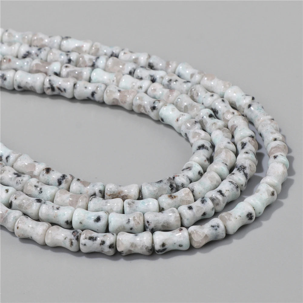 6X10mm Natural Stone Bead Bamboo Shape Aventurine Jaspers Sodalite Loose Spacer Beads For Jewelry Making Handmade DIY Accessorie