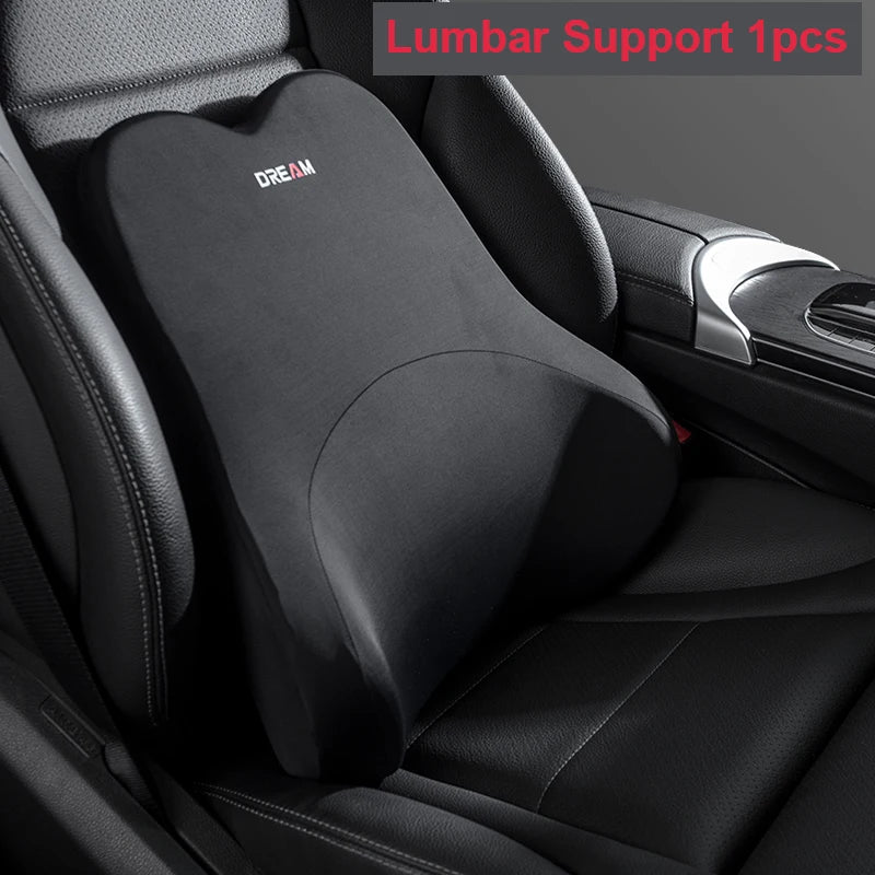 Car Lumbar Support Headrest Neck Pillow Support Universal Soft Neck Pillows Cushion Car Memory Foam Lumbar Pillow Back Support - Madeinsea©