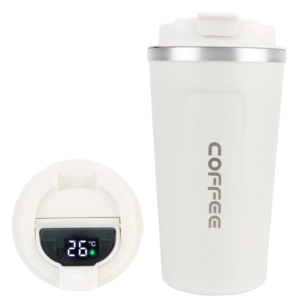 Coffee cup car thermos cup 380/510 ml leak-proof travel thermos cup tea and coffee double-layer stainless steel