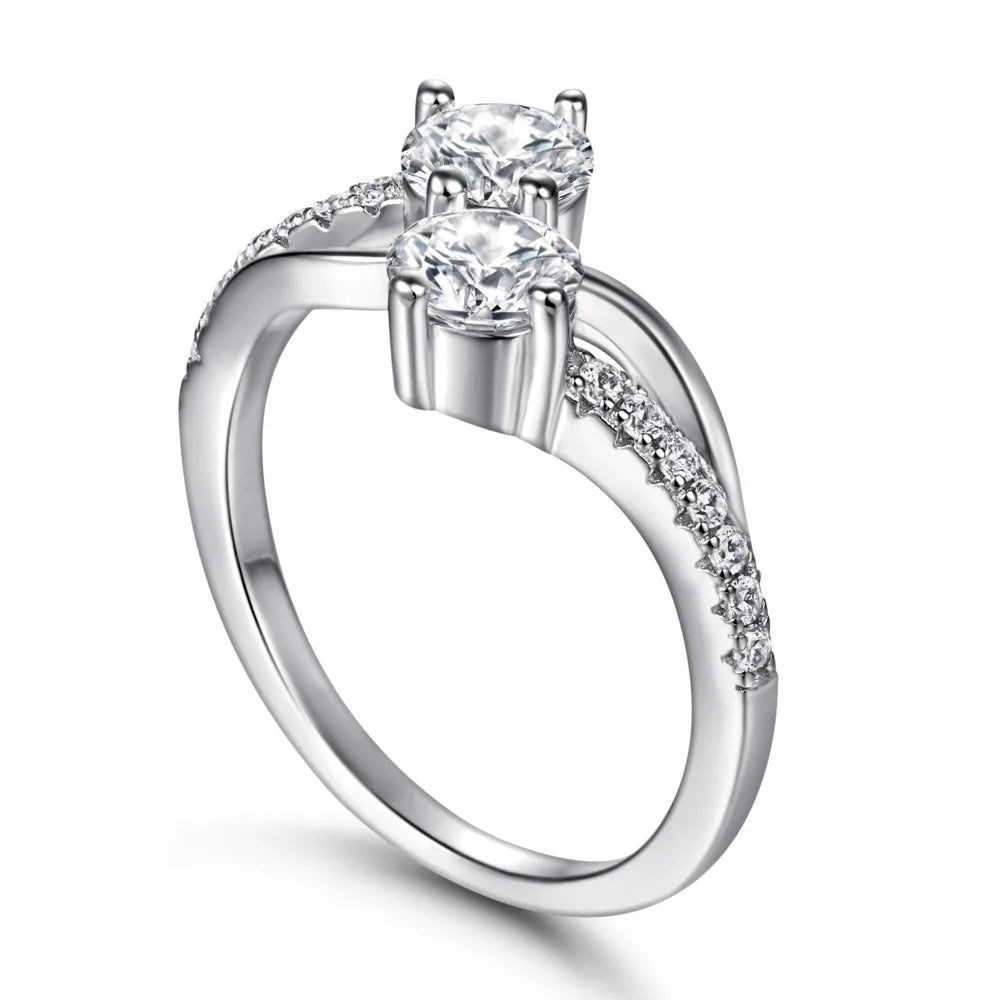 JH Moissanite 925 Silver Ring for Women D Color Shining Moissanite Gemstone Engagement Ring Fine Jewelry Lab Diamond - Madeinsea©
