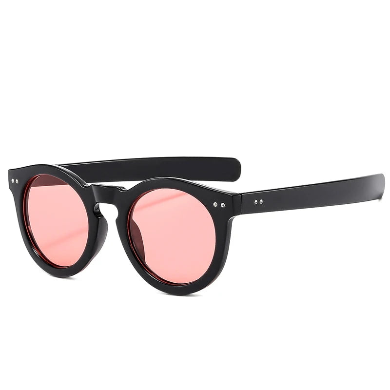 Mode Kleine Ovale Sonnenbrille Luxus Marke Design Frauen Shades Retro Trend Nieten Männer Punk Dicken Rahmen Sonnenbrille UV400