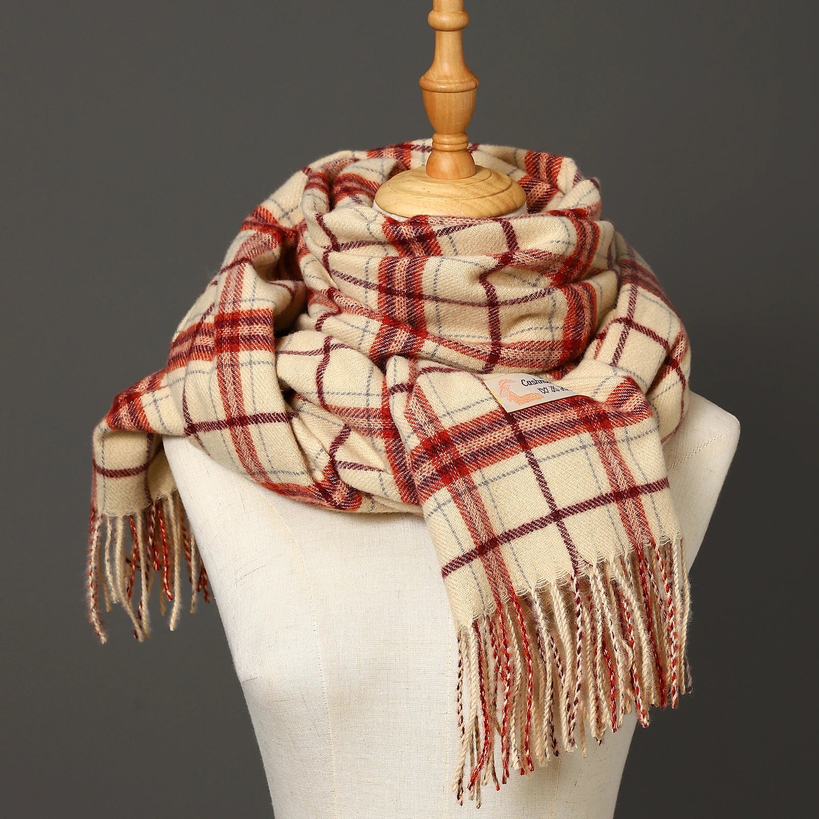 200*70cm Oversize Classic Plaid women scarf Cashmere Shawl men wrap Superior quality thickening female bandanna pashmina muffler