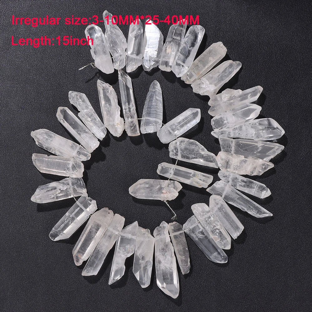 Wholesale Natural Stone Clear Quartz Crystals Beads Faceted Smooth Irregular Loose Bead For Jewelry Making Charm Accessories DIY