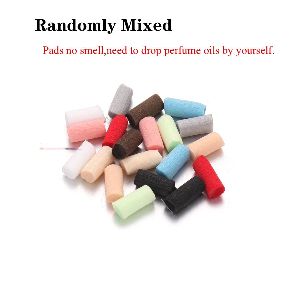 100PCS Wholesale Aromatherapy Pads for Necklace Bracelet 25mm 30mm Mixed Colorful Spacers Round Diffuser Thick Felt Refill Pads