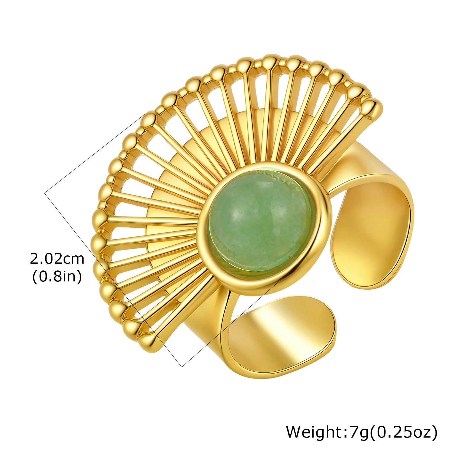 Vnox Elegant Natural Stone Stainless Steel Rings Fashion Colored Pearl Opal Turquoise Rings For Women Retro Waterproof Jewelry