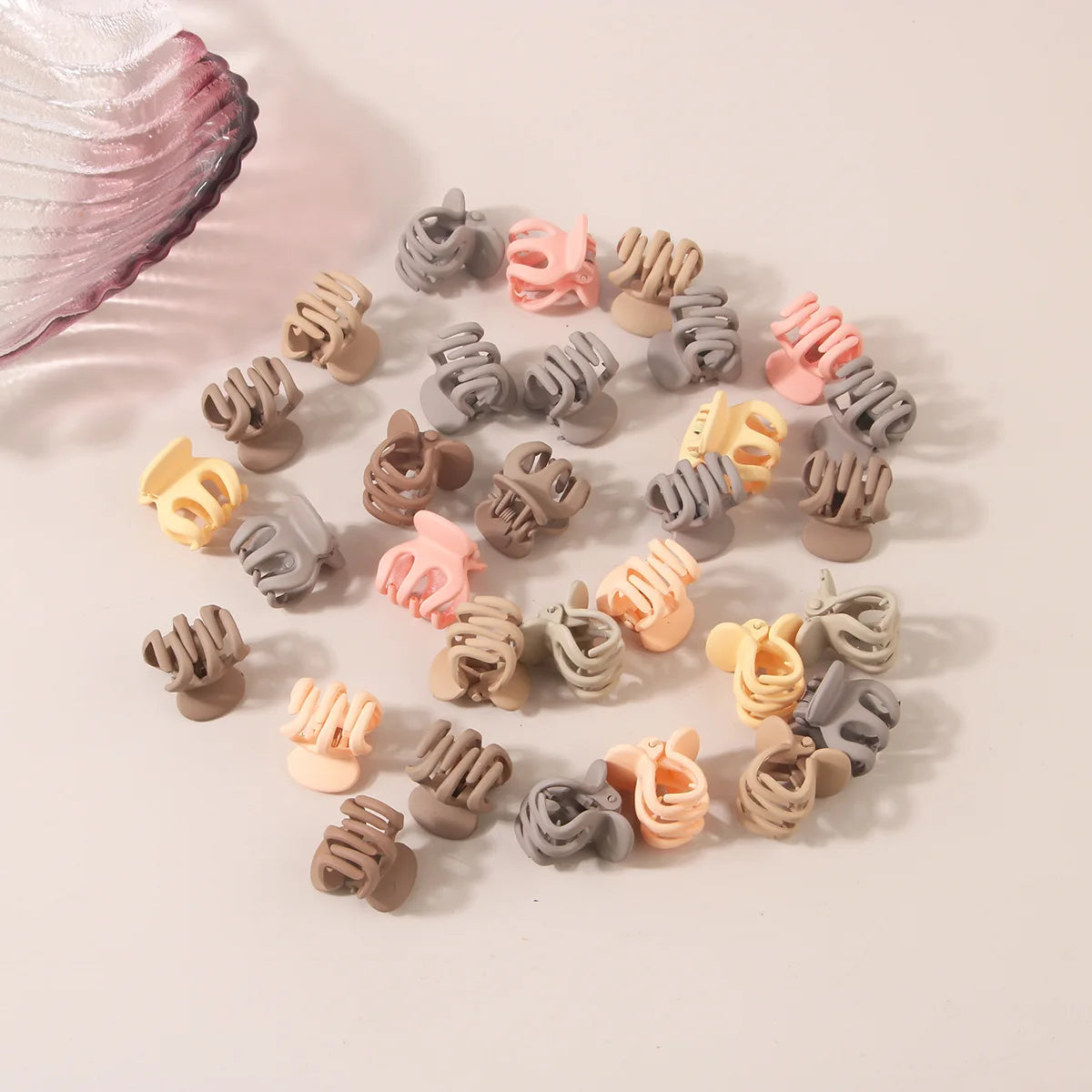 10Pcs Small Hair Claw Clip For Kids Korean Mini Candy Color Butterfly Flower Heart Geometric Girls Cartoon Hair Accessories