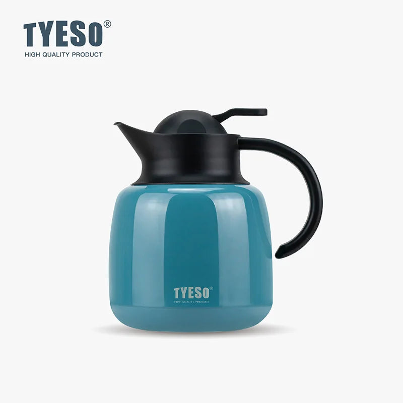 Tyeso Stainless Steel Tea Thermos Heat/Cold Retention Tea-Water Separation Infuser Large Capacity Teapots For Coffee Travel Gift